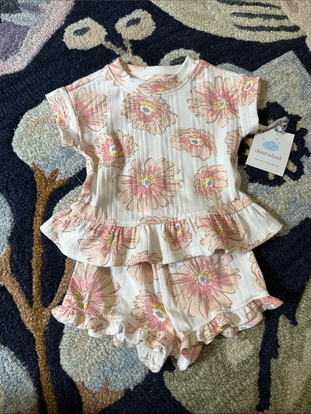 Cloud Island Floral Two-Piece Outfit